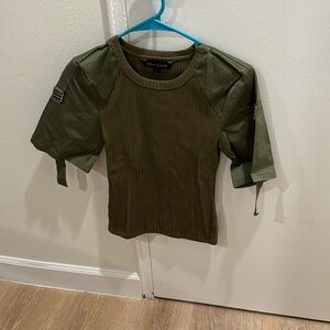 NWOT Veronica Beard Olive top S